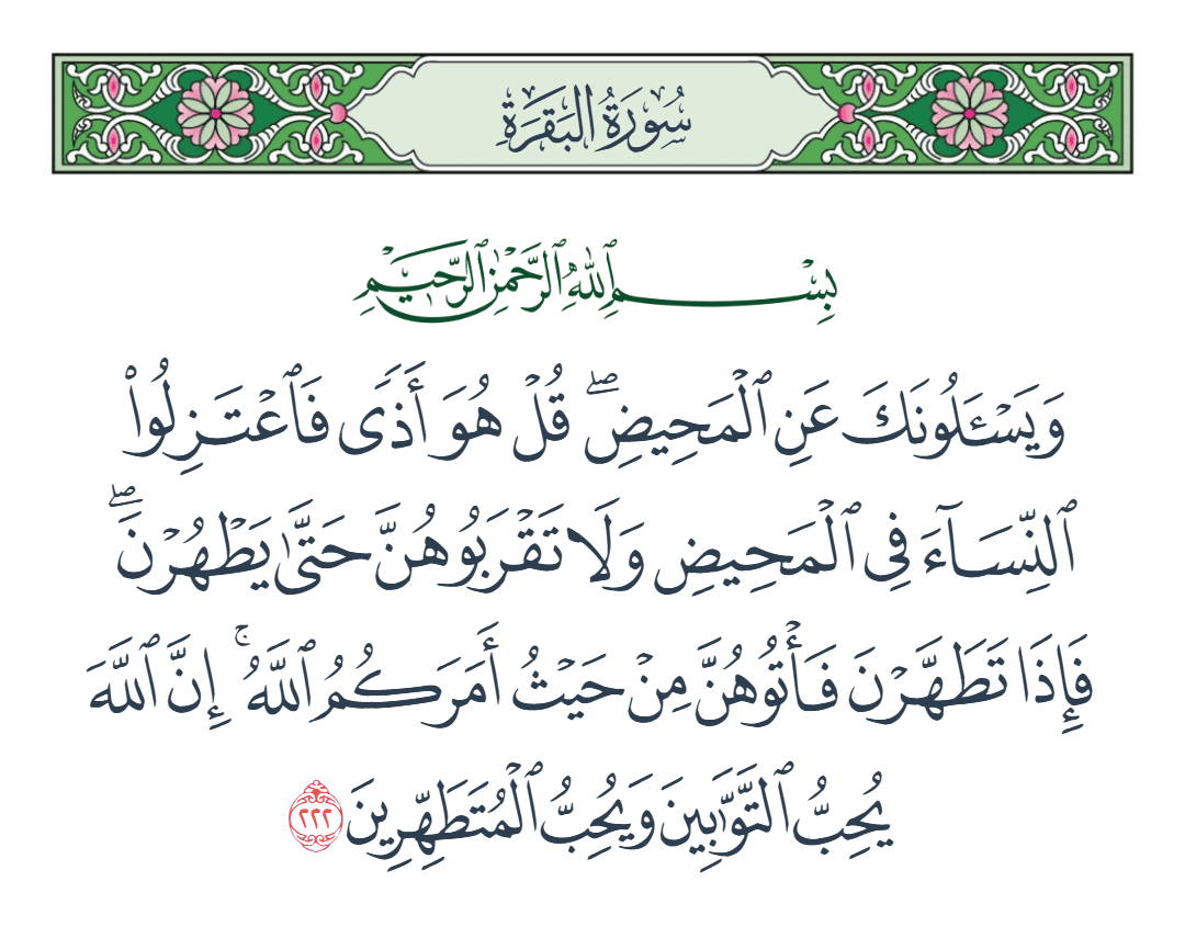  سورة البقرة الآية رقم 222