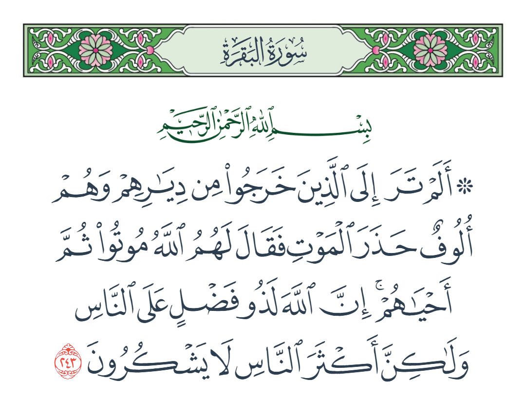  سورة البقرة الآية رقم 243