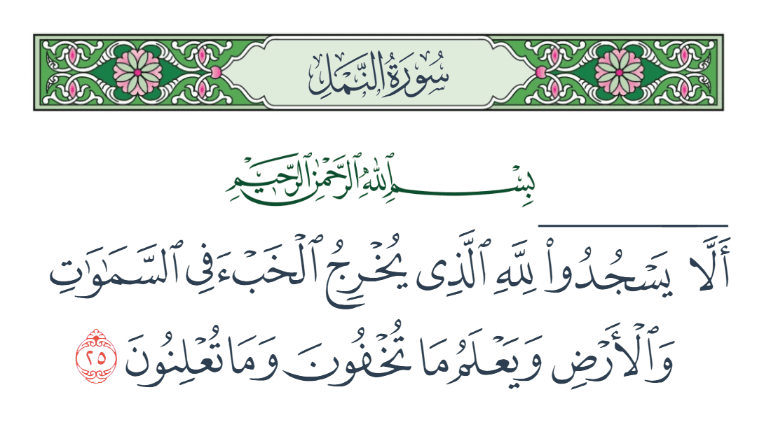  سورة النمل الآية رقم 25