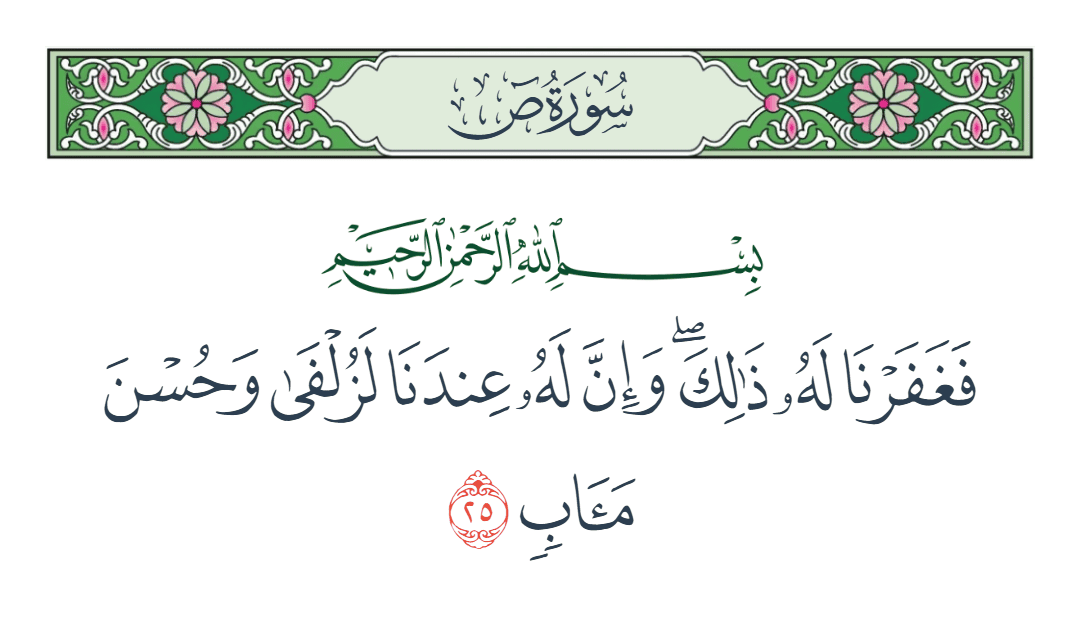  سورة ص الآية رقم 25