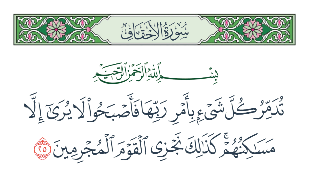  سورة الأحقاف الآية رقم 25