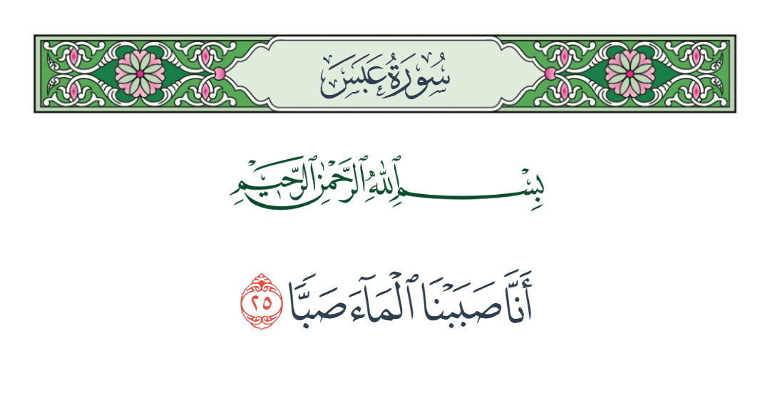  سورة عبس الآية رقم 25