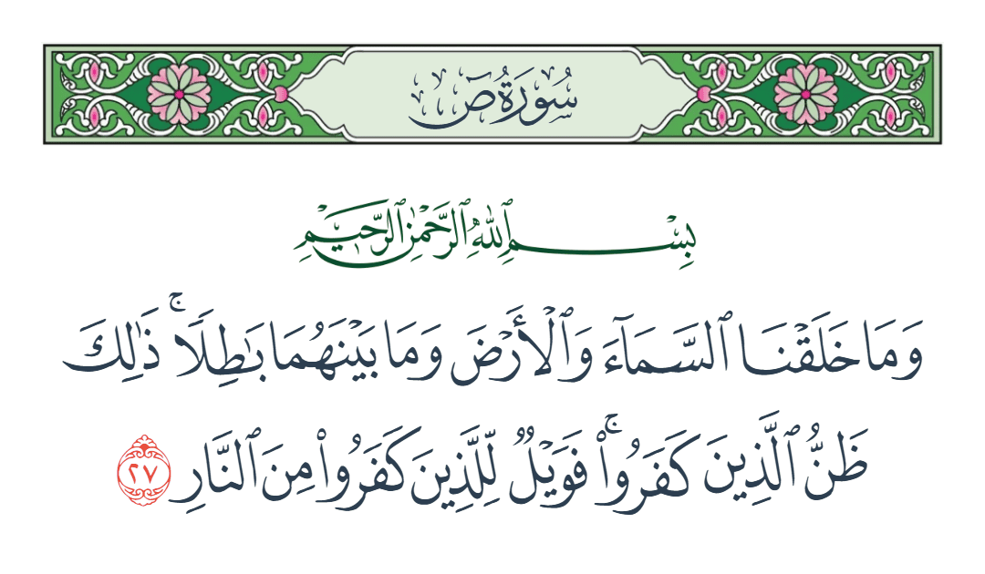  سورة ص الآية رقم 27