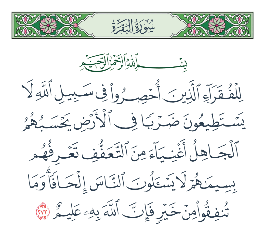  سورة البقرة الآية رقم 273