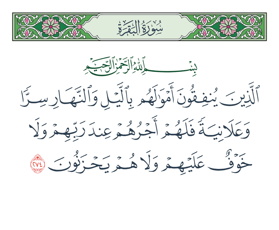  سورة البقرة الآية رقم 274