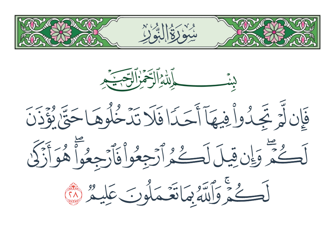  سورة النور الآية رقم 28