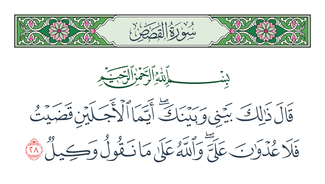  سورة القصص الآية رقم 28