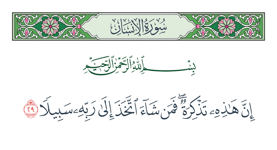  سورة الإنسان الآية رقم 29
