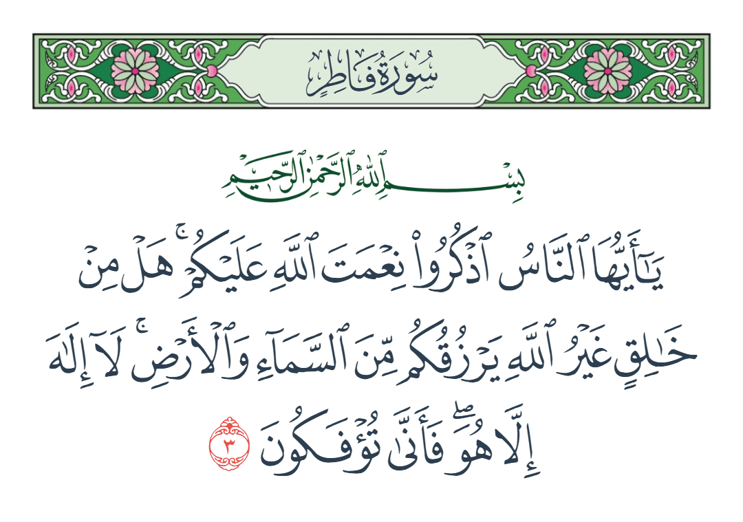  سورة فاطر الآية رقم 3