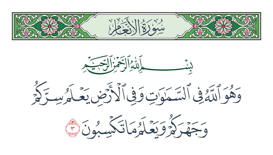  سورة الأنعام الآية رقم 3