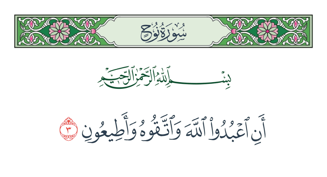  سورة نوح الآية رقم 3