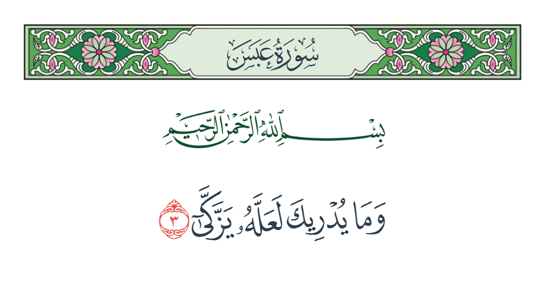  سورة عبس الآية رقم 3