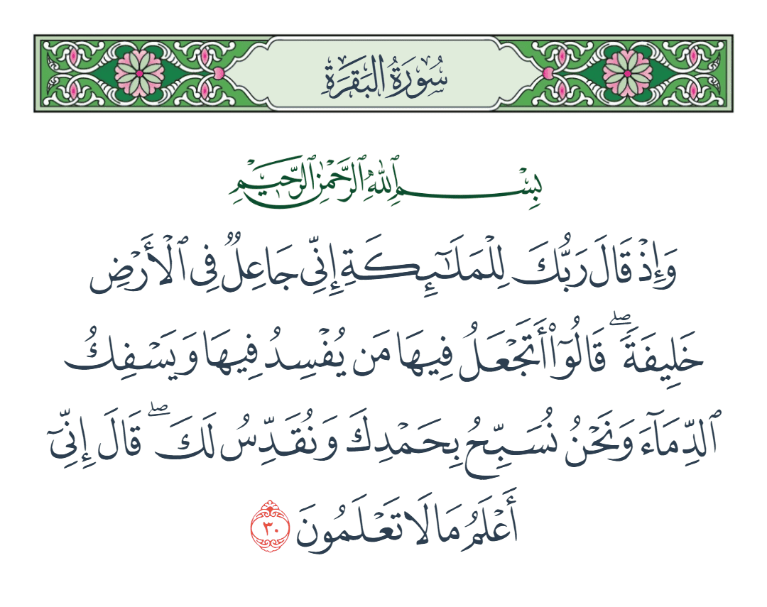  سورة البقرة الآية رقم 30