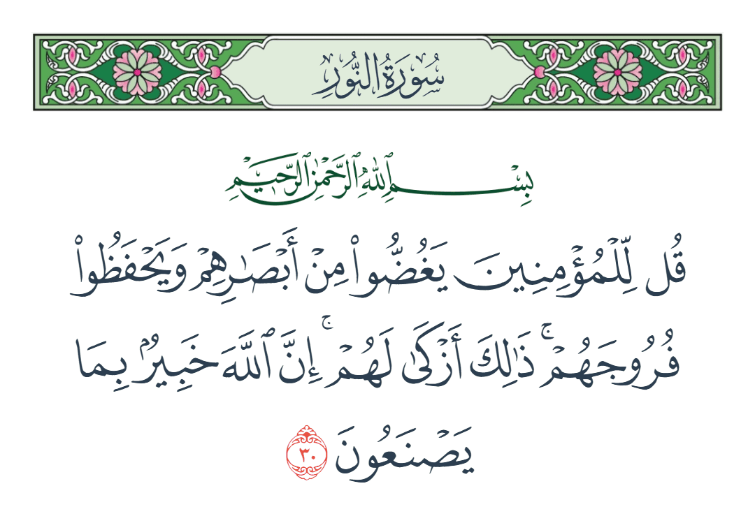  سورة النور الآية رقم 30