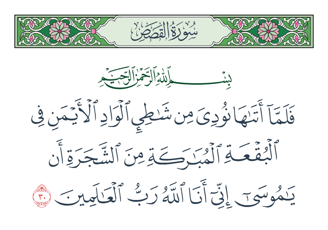  سورة القصص الآية رقم 30