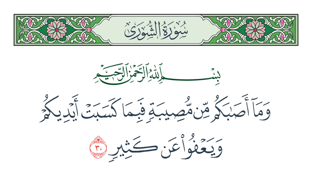  سورة الشورى الآية رقم 30