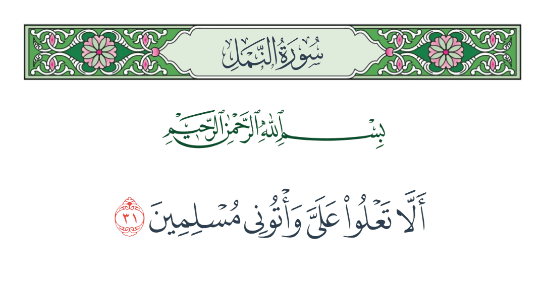  سورة النمل الآية رقم 31