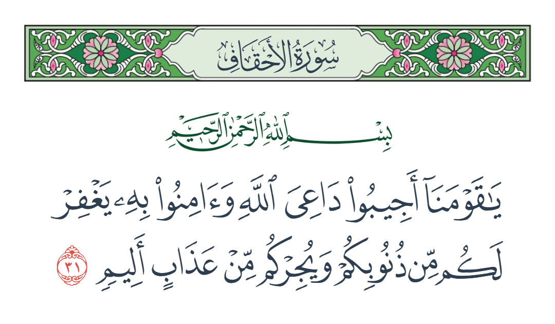  سورة الأحقاف الآية رقم 31