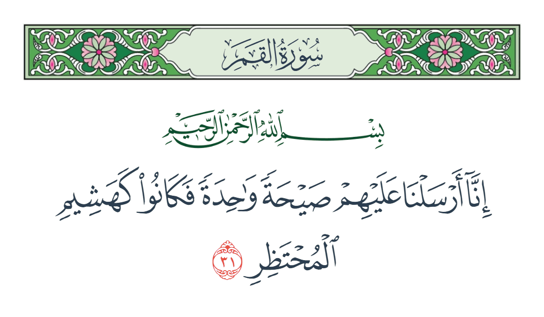  سورة القمر الآية رقم 31