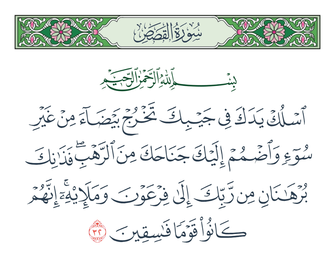 سورة القصص الآية رقم 32