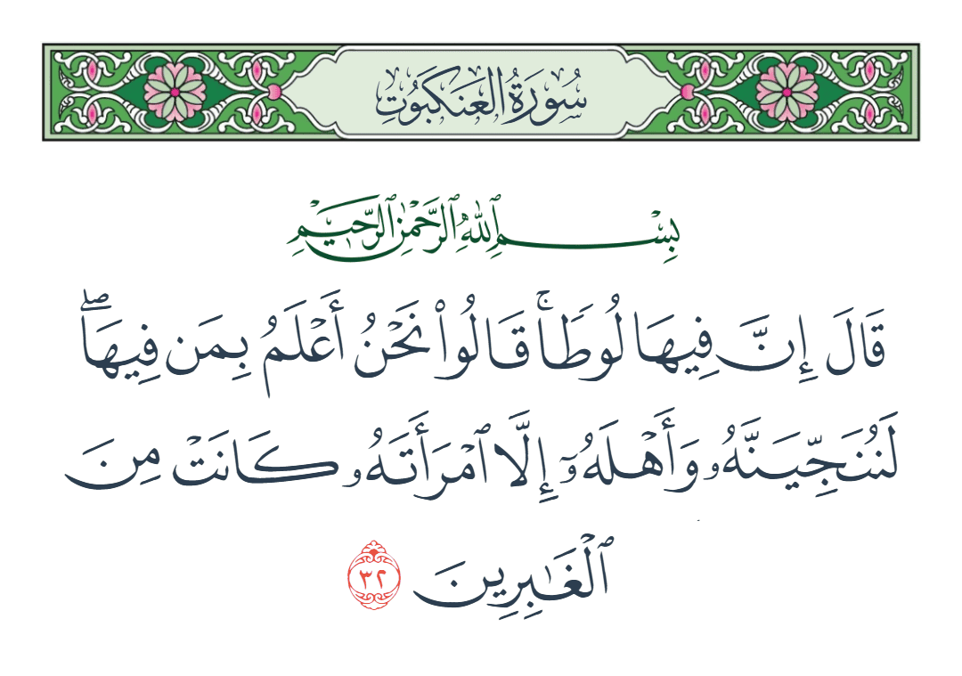  سورة العنكبوت الآية رقم 32