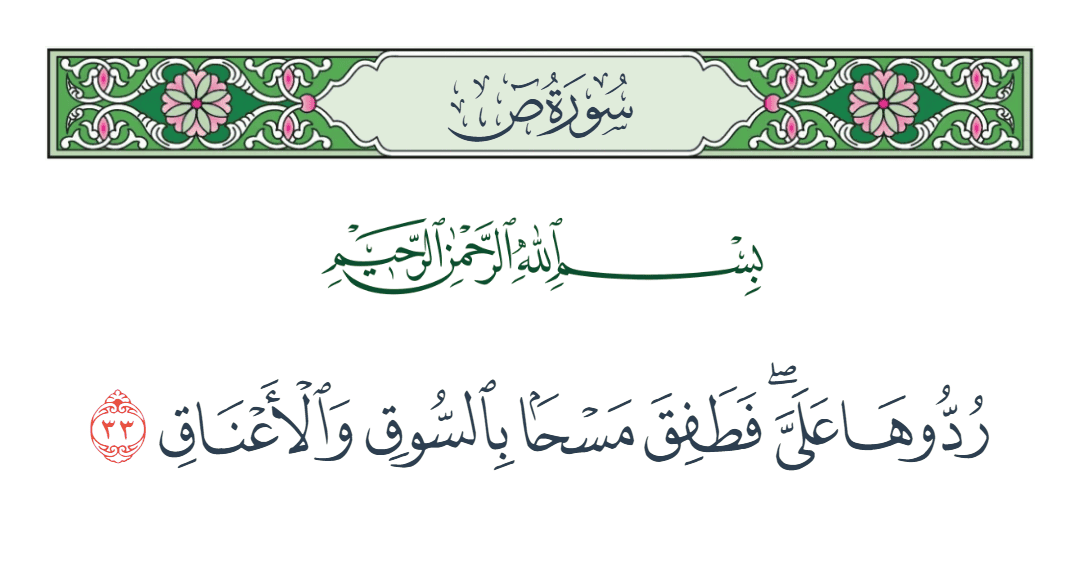  سورة ص الآية رقم 33