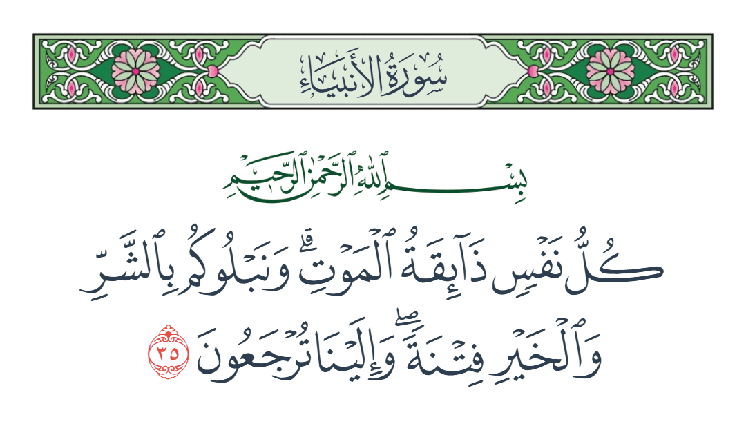  سورة الأنبياء الآية رقم 35