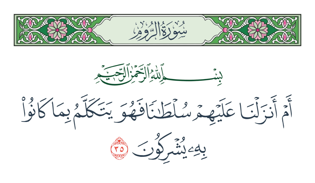  سورة الروم الآية رقم 35