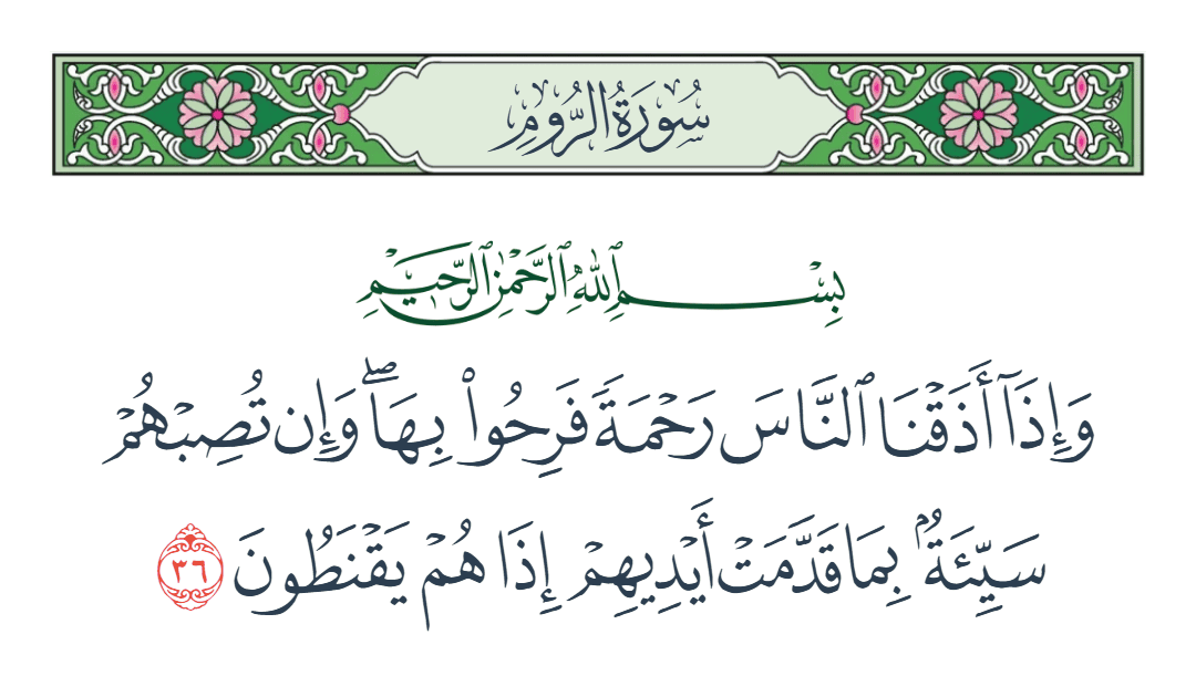  سورة الروم الآية رقم 36