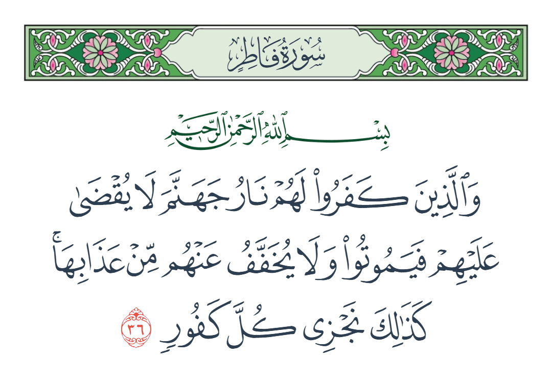  سورة فاطر الآية رقم 36