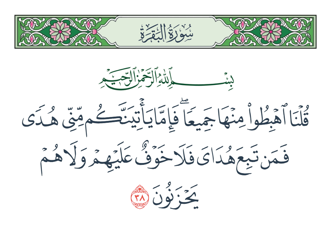  سورة البقرة الآية رقم 38