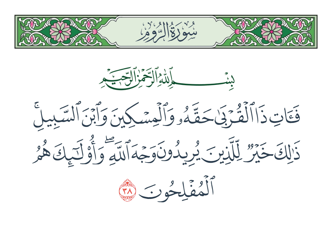  سورة الروم الآية رقم 38