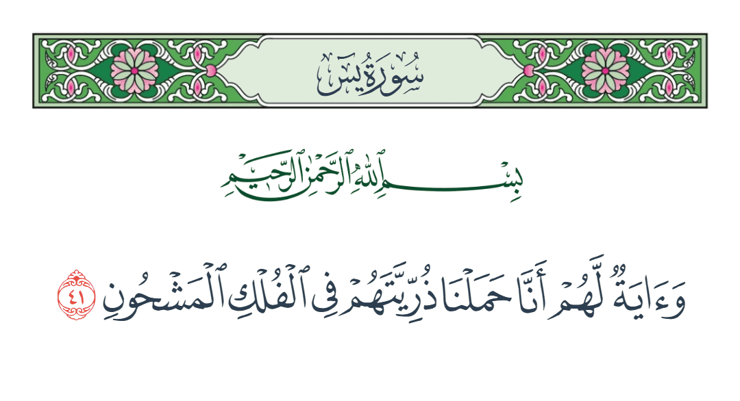  سورة يس الآية رقم 41