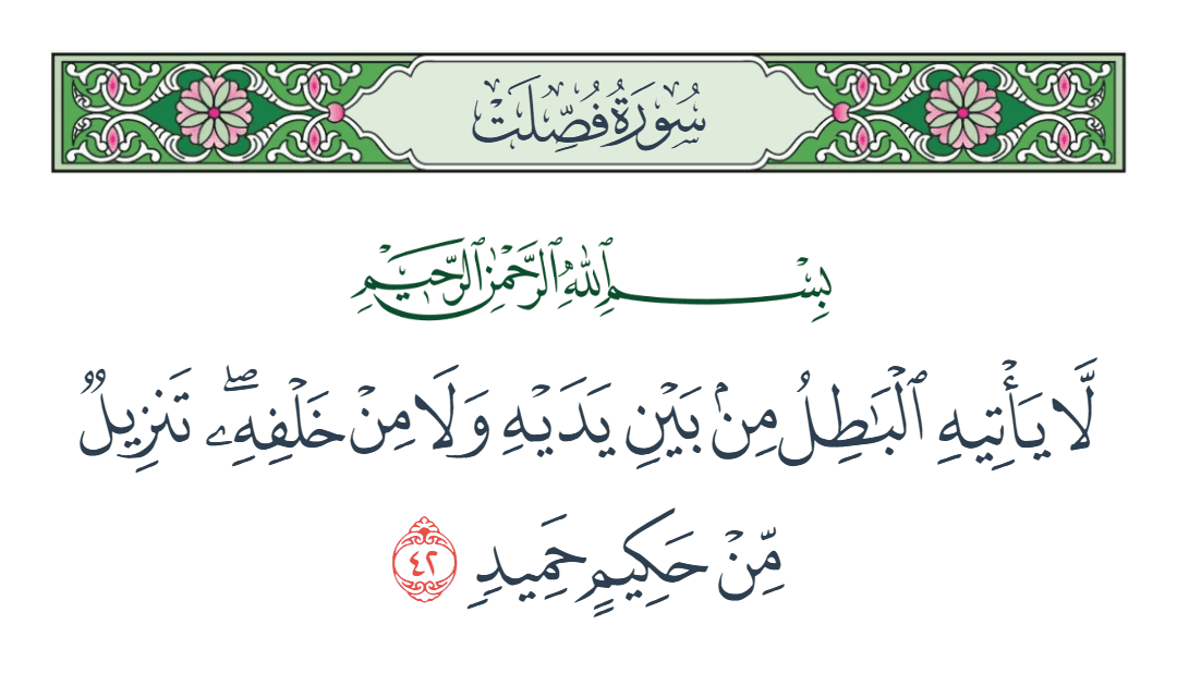  سورة فصلت الآية رقم 42