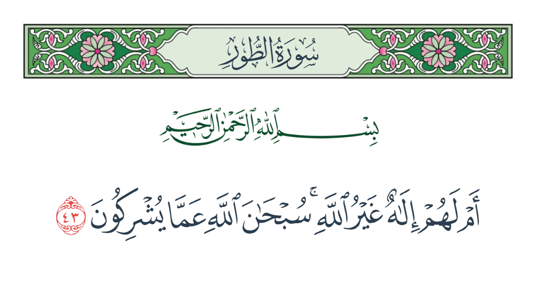  سورة الطور الآية رقم 43