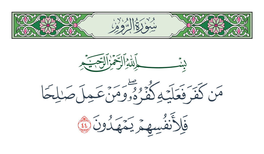  سورة الروم الآية رقم 44