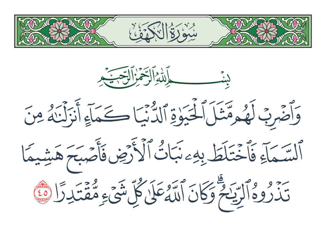  سورة الكهف الآية رقم 45