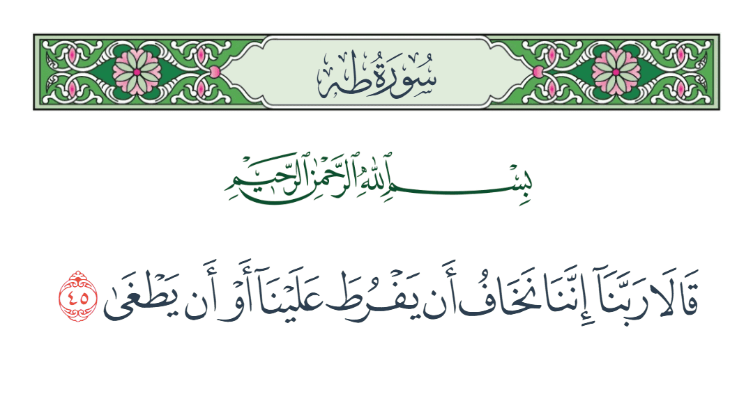  سورة طه الآية رقم 45