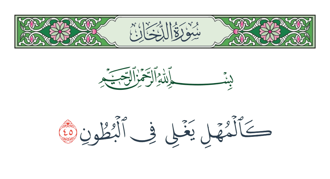  سورة الدخان الآية رقم 45