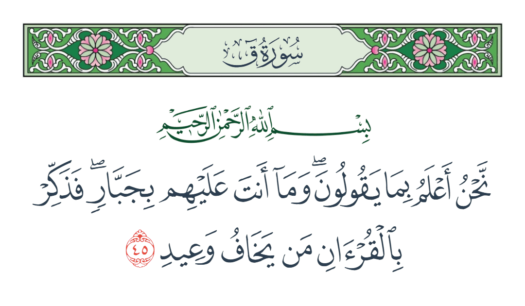  سورة ق الآية رقم 45