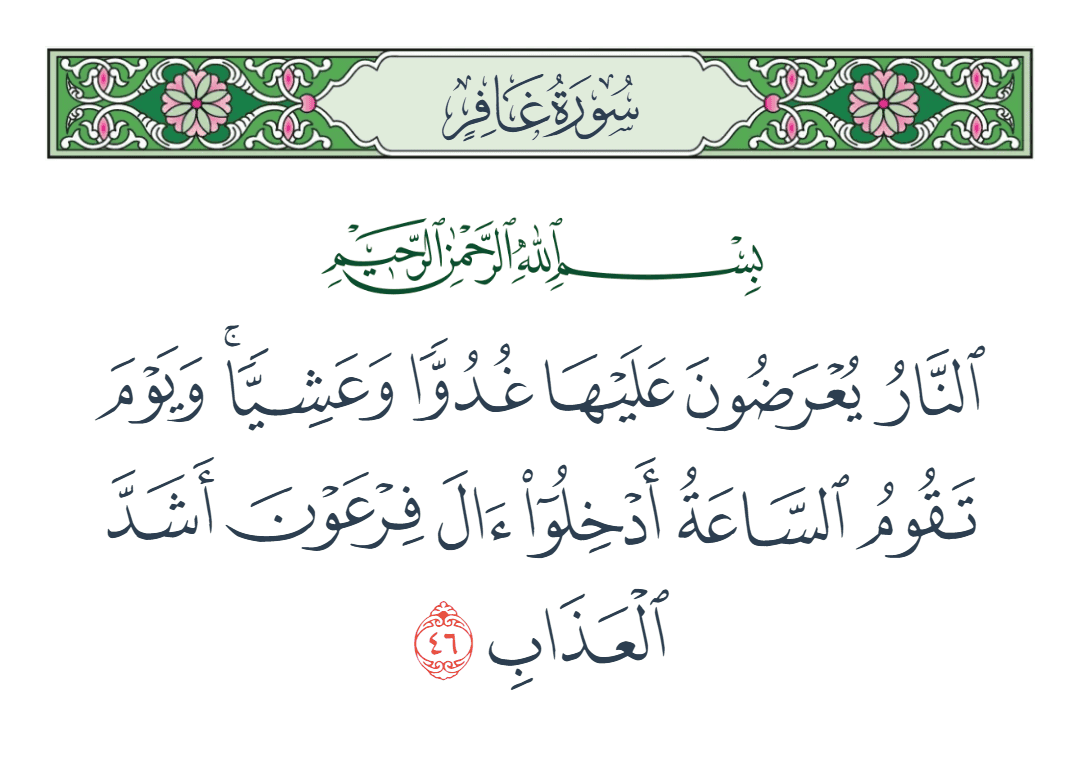  سورة غافر الآية رقم 46