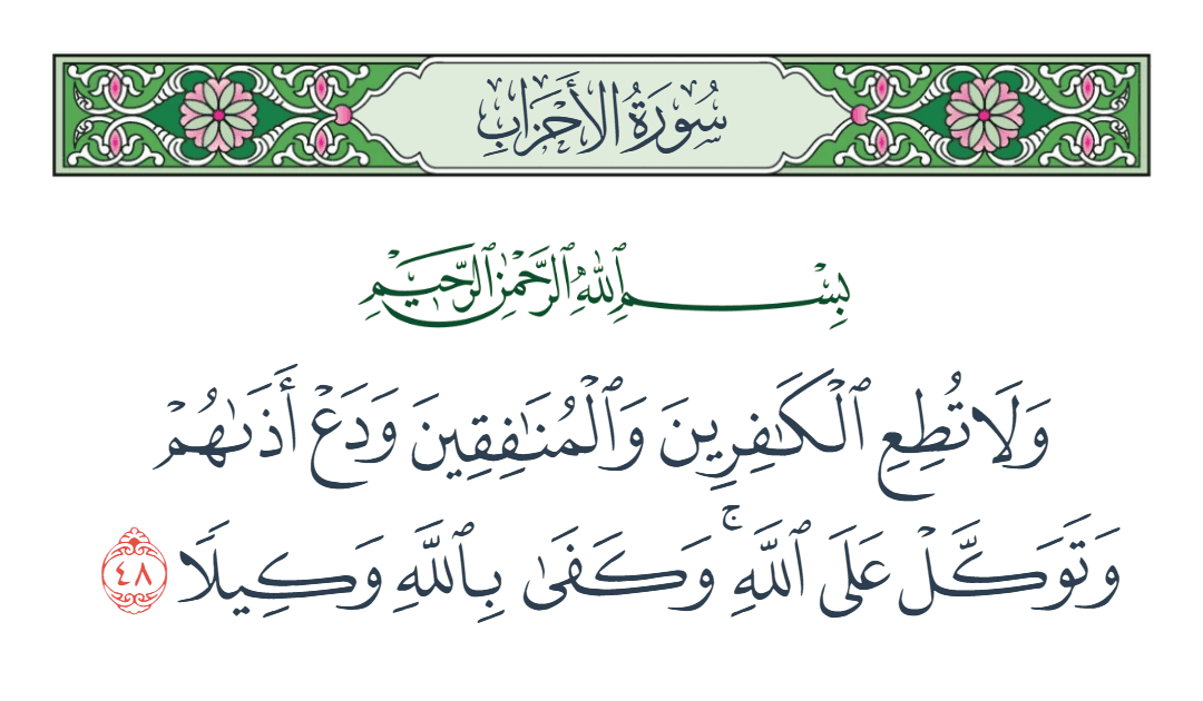  سورة الأحزاب الآية رقم 48