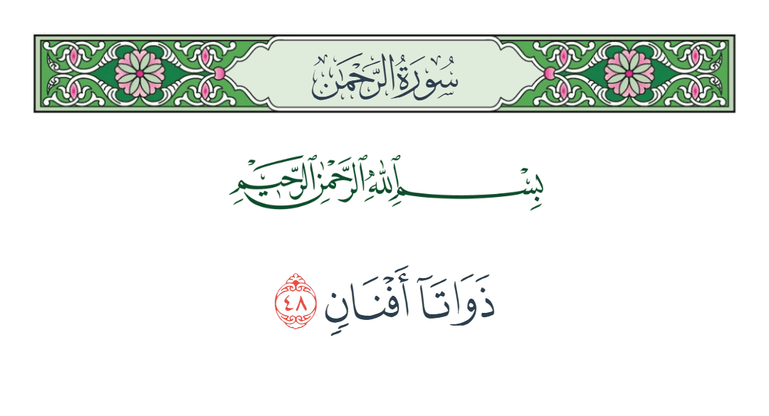  سورة الرحمن الآية رقم 48