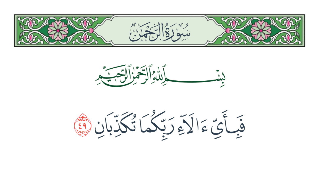  سورة الرحمن الآية رقم 49