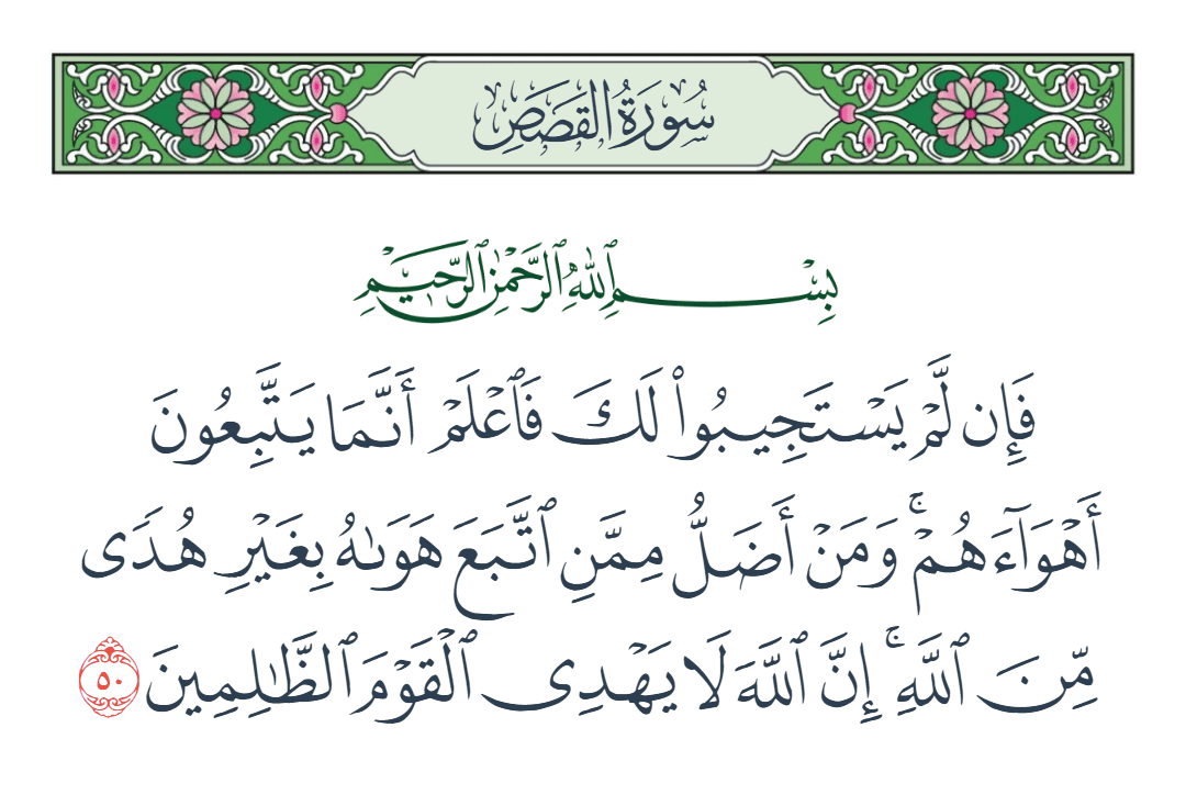  سورة القصص الآية رقم 50