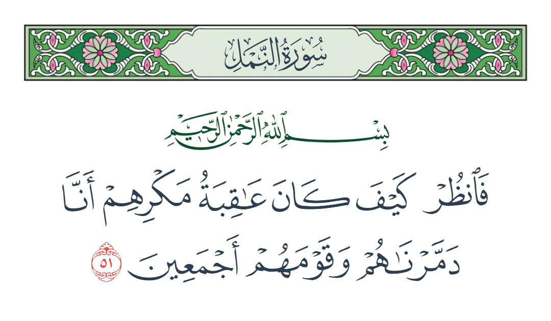  سورة النمل الآية رقم 51