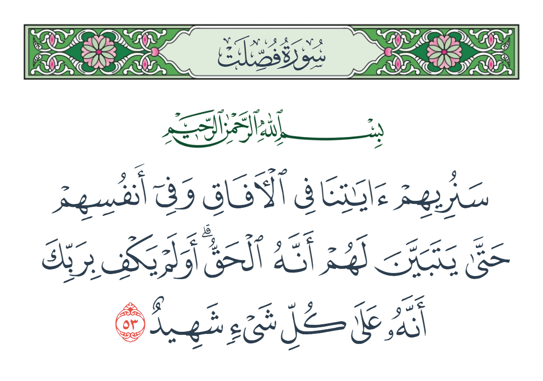  سورة فصلت الآية رقم 53