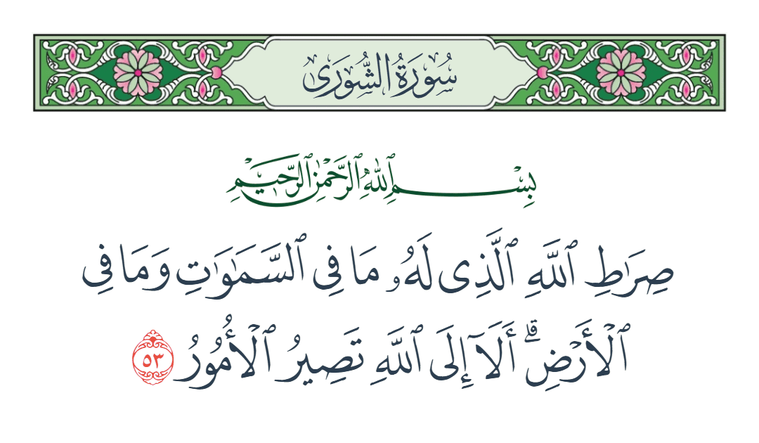  سورة الشورى الآية رقم 53