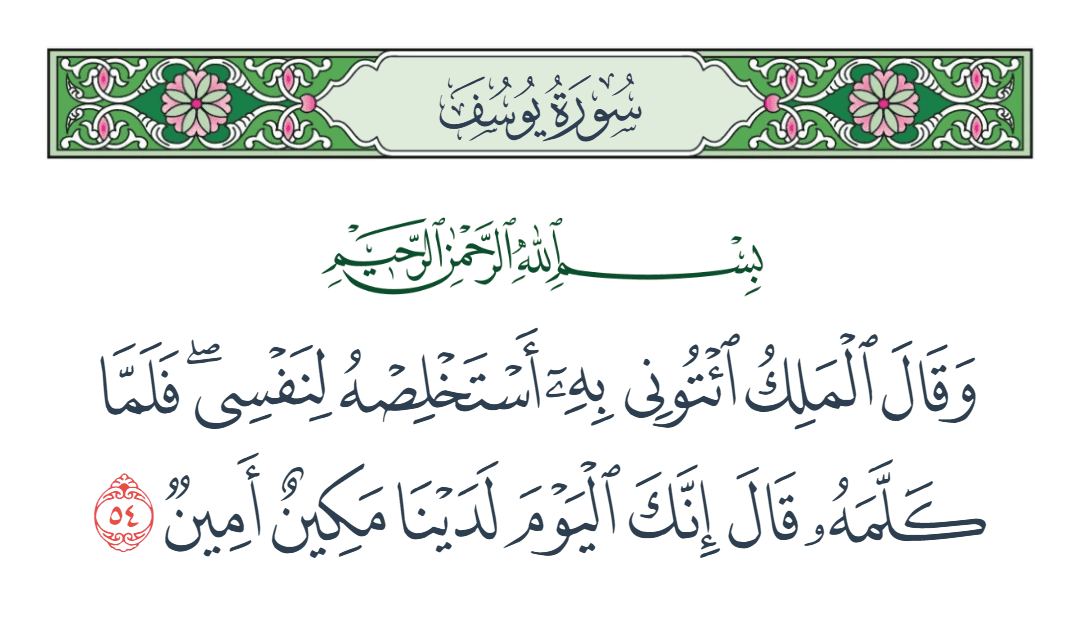  سورة يوسف الآية رقم 54