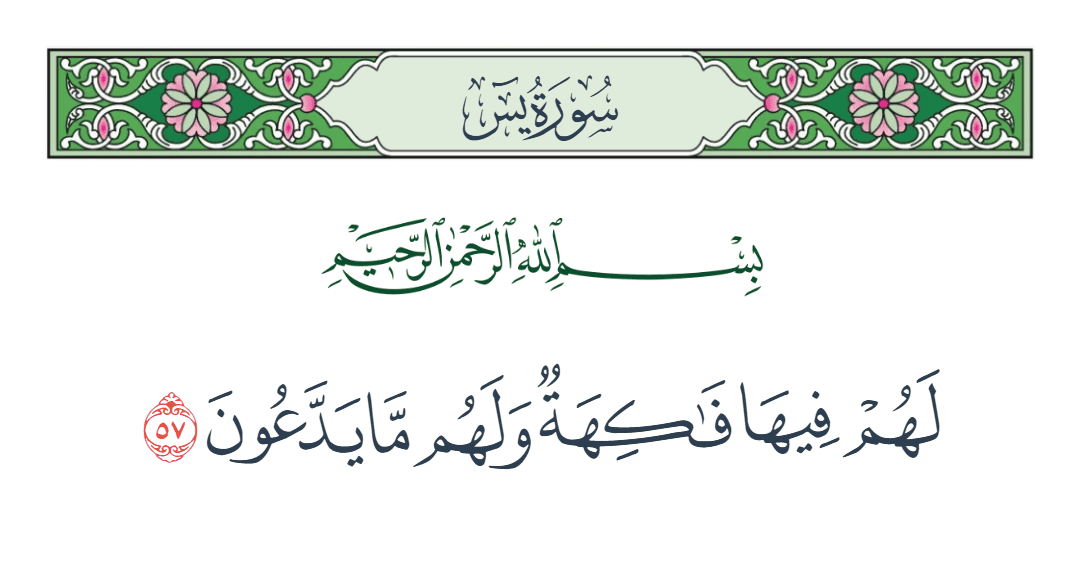  سورة يس الآية رقم 57